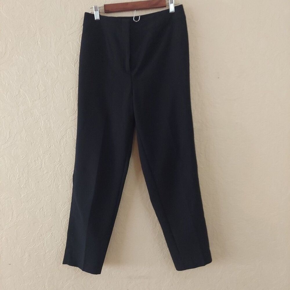 Ann Taylor Black High Waist Tapered Pants Office Career Slacks Business Sz 4